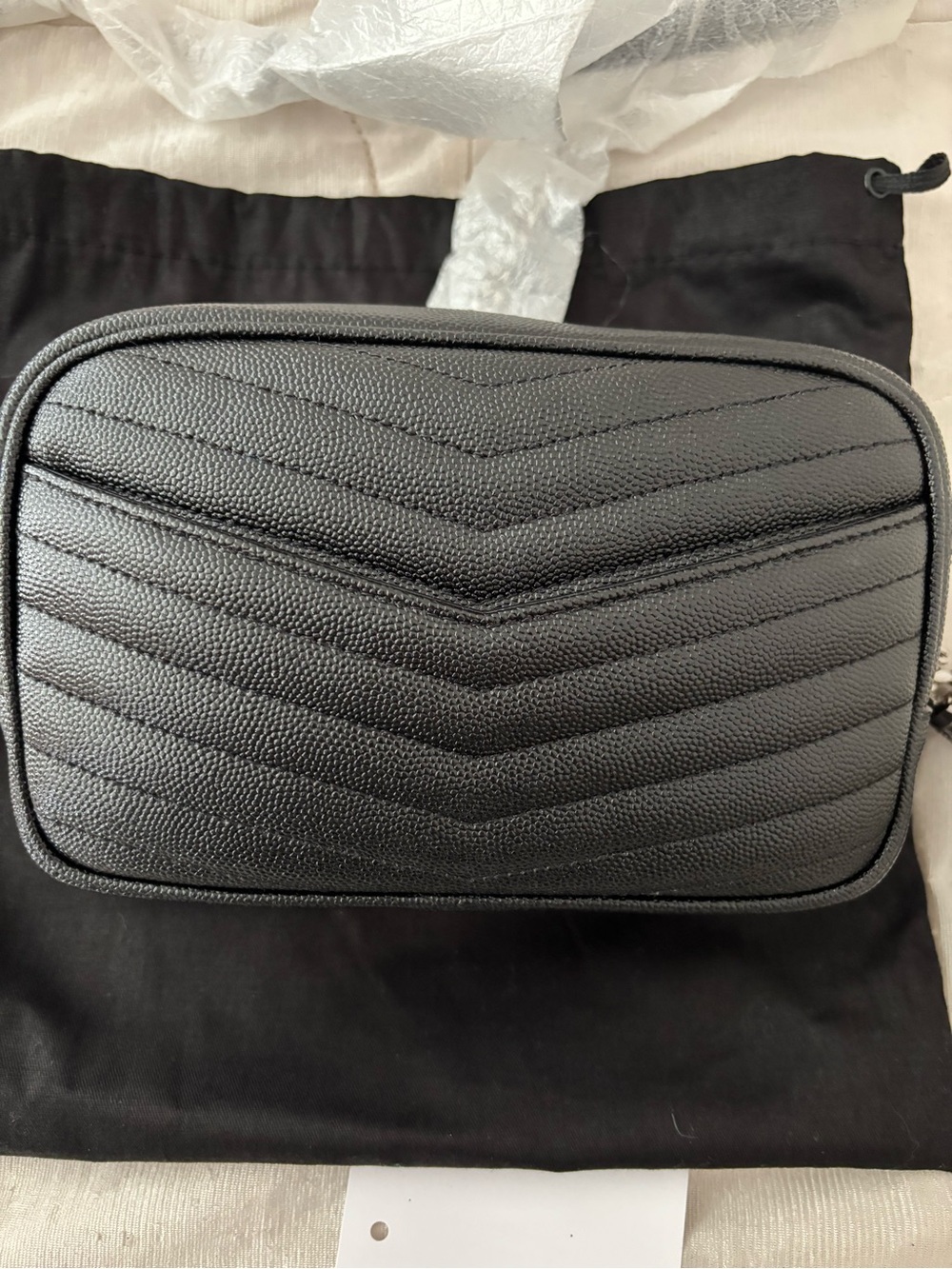 Saint Laurent Mini Lou Black Quilted Leather Camera Bag - Picture 6 of 9